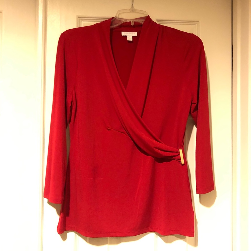 Charter Club Red Blouse Size S